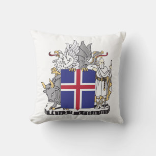Cojín Decorativo Escudo de Armas de Islandia Arte de Guardianes Mit