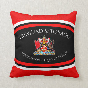 Cojín Decorativo Escudo de Armas de Trinidad y Tobago Patrón de pun