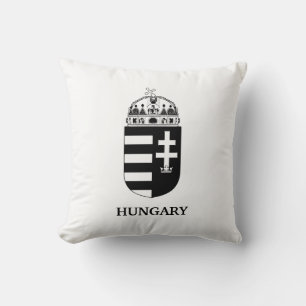 Cojín Decorativo Escudo de Armas Húngaro Arte Monocromo Contemporán