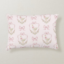 Cojín Decorativo Escudo de Bow Rosado Silly Goose