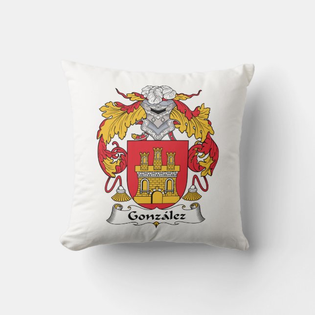 Cojín Decorativo Escudo de la familia de Gonzalez (Anverso)