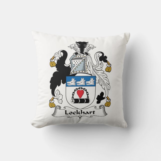 Cojín Decorativo Escudo de la familia de Lockhart (Anverso)