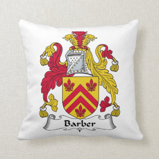 Cojín Decorativo Escudo de la familia del peluquero