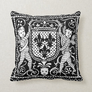 Cojín Decorativo Escudo medieval francés de la flor de lis