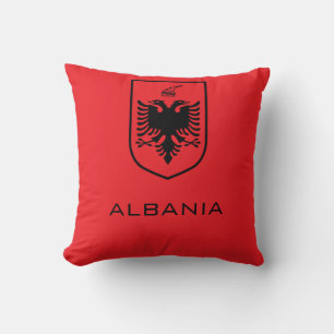 Cojín Decorativo Escudo Nacional de Albania Patrimonio Tinta
