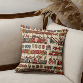 Cojín Decorativo Escudos de armas con animales ciudades de Valonia