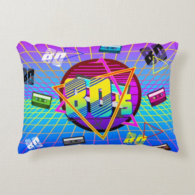 Cojín Decorativo Escuela antigua de cintas de cassette retro de los (Anverso)