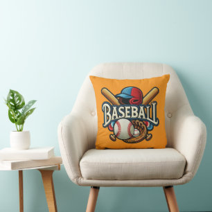 Cojín Decorativo Esencias clásicas de béisbol / Elegante leyenda re