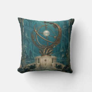 Cojín Decorativo Esfera Armilar Subacuática Palacio Teal
