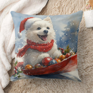 Cojín Decorativo Eskimo americano en Sledge Let it Snow Navidades