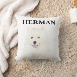 Cojín Decorativo Eskimo Samoyed Dog estadounidense personalizado