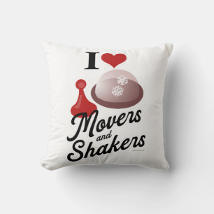 Cojín Decorativo Eslogan del juego de mesa retro Love Movers And Sh
