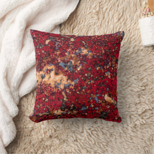 Cojín Decorativo Esmalte moteado de lava carmesí fundida