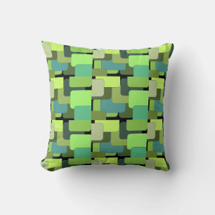 Cojín Decorativo Esmeralda Verde Lima Jade Moderno Abstracto
