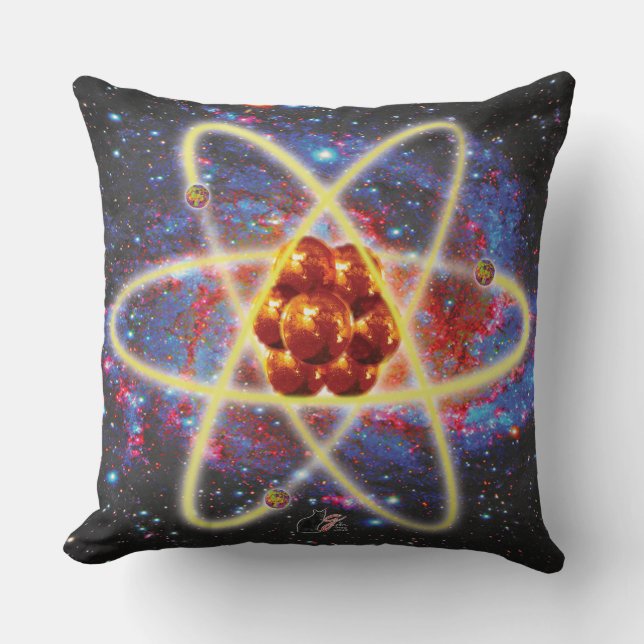 Cojín Decorativo Espacio Atómico (Anverso)