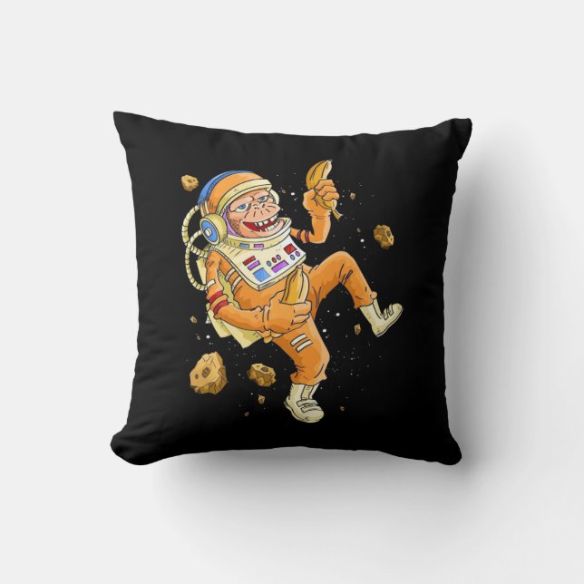 Cojín Decorativo Espacio de monos astronautas (Anverso)