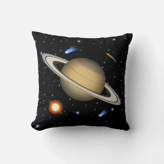 Cojín Decorativo Espacio de Saturn (Anverso)