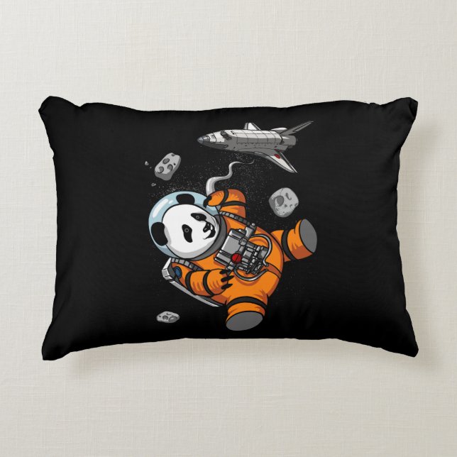 Cojín Decorativo Espacio Panda Oso Astronauta Galaxia Animal Cósmic (Anverso)