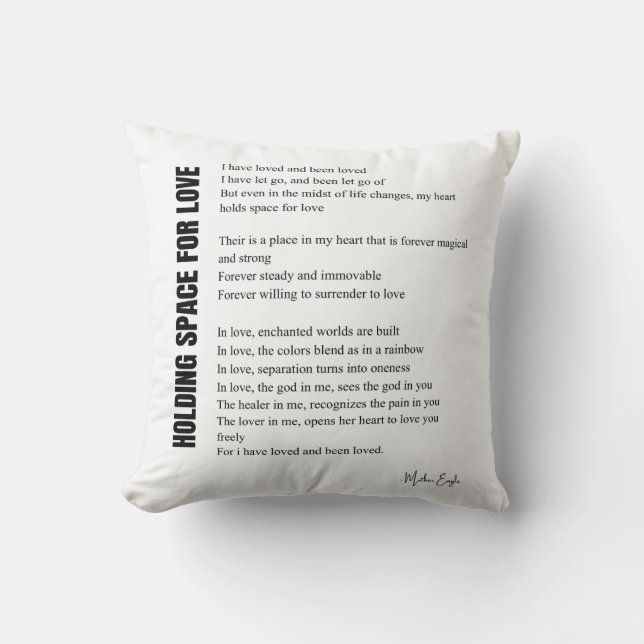 Cojín Decorativo Espacio para el poema del amor (Anverso)