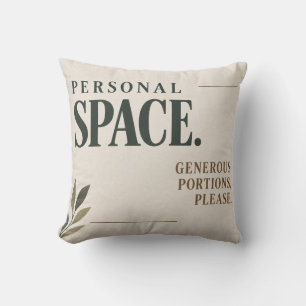 Cojín Decorativo Espacio Personal Porciones Generosas Por Favor Fun