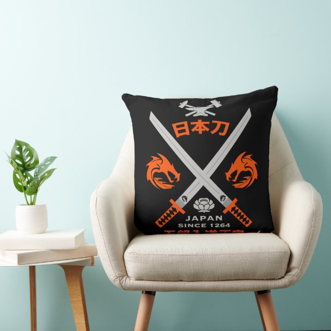Cojín Decorativo Espada Katana japonesa (Silla)