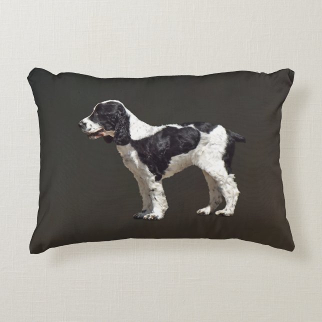 Cojín Decorativo Español blanco y negro (Anverso)