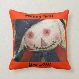 Cojín Decorativo Espantapájaros feliz de la caída
