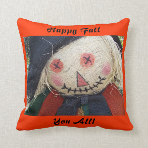 Cojín Decorativo Espantapájaros feliz de la caída