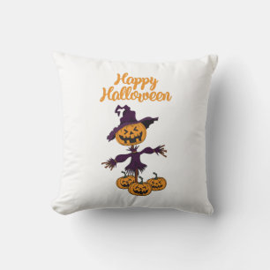 Cojín Decorativo Espantapájaros Feliz Halloween