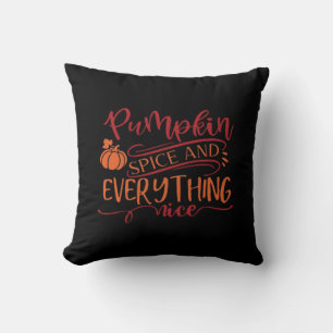 Cojín Decorativo Especias De Calabaza Y Todo El Diseño Agradable - 