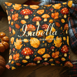 Cojín Decorativo Especie de calabaza y todo bueno | Fall Mushroom