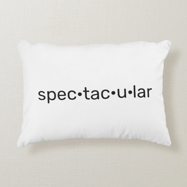 Cojín Decorativo Espectacular, blanco negro fresco (Anverso)