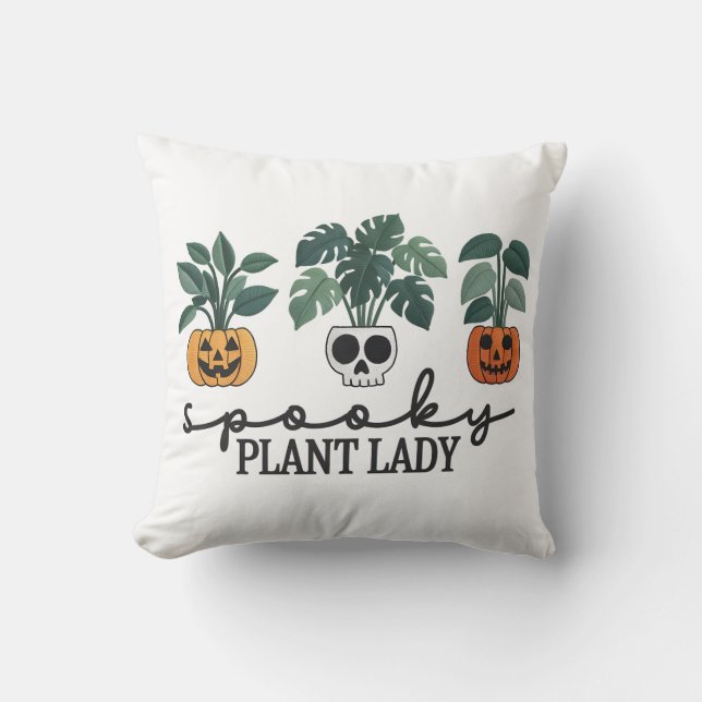 Cojín Decorativo Espectacular planta Lady Halloween Monstera Design (Anverso)