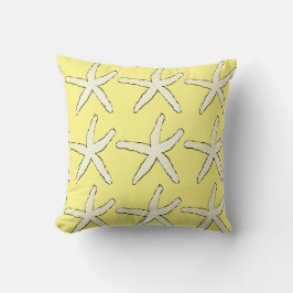 Cojín Decorativo Espectáculo blanco amarillo Starfish Elegante Cute