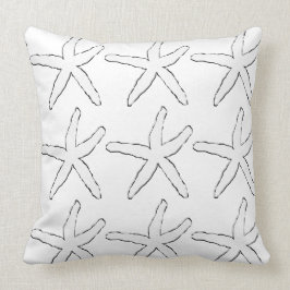 Cojín Decorativo Espectáculos blancos negros Starfish Elegante Algo