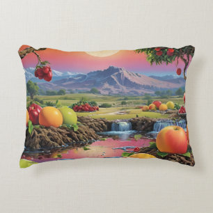 Cojín Decorativo Espectro de fruta de color completo 1