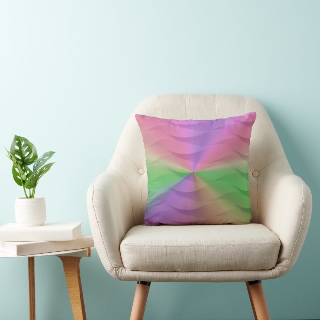 Cojín Decorativo Espectro de Tejido Arcoíris (Silla)