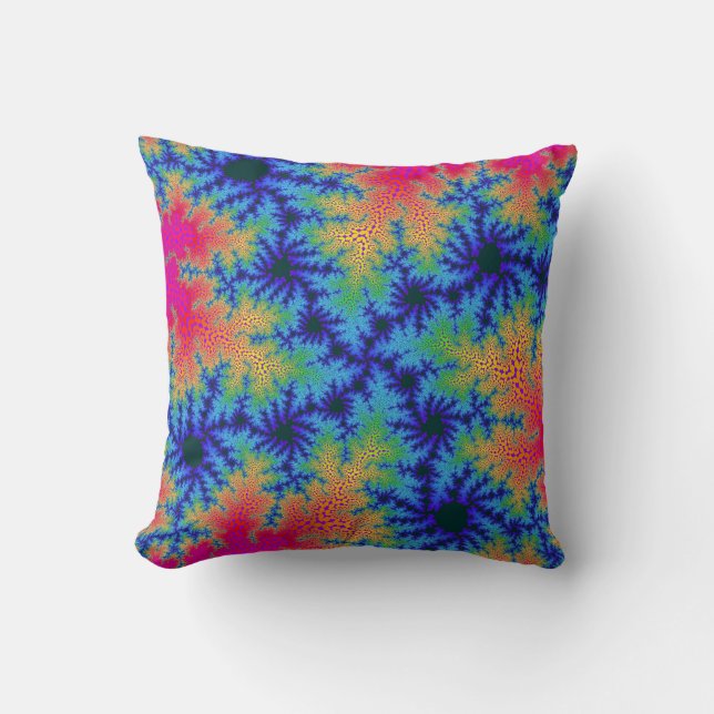 Cojín Decorativo Espectro tropical arcoiris (Anverso)