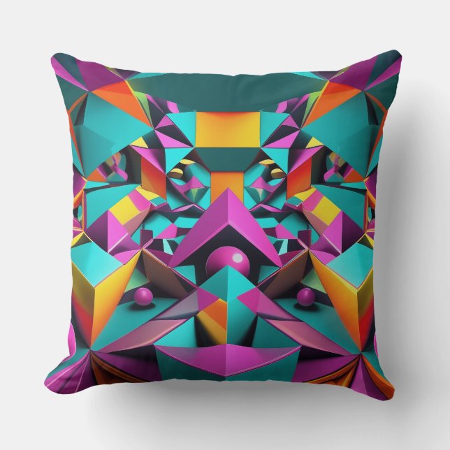 Cojín Decorativo Espejismo Geométrico (Anverso)