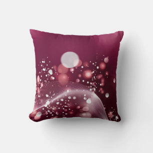 Cojín Decorativo espejo compacto Diseño elegante rosa y blanco