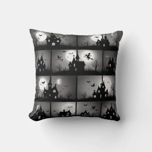 Cojín Decorativo Espeluznante Nocturna Halloween Patrón de lanzamie