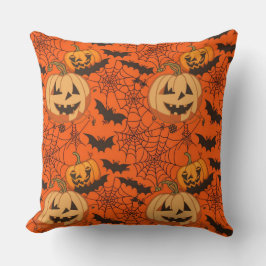 Cojín Decorativo Espeluznante Patrón de Halloween sin foco