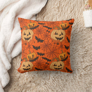 Cojín Decorativo Espeluznante Patrón de Halloween sin foco