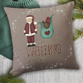 Cojín Decorativo Esperando a Santa - Sleigh y Santa Navidades