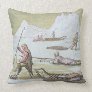 Cojín Decorativo Esperando en el hielo, detalle de la caza de focas