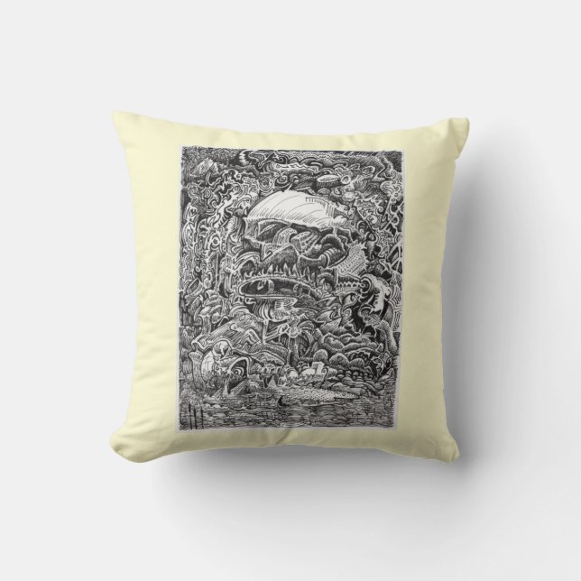 Cojín Decorativo Esperando la salida del Maelstrom (Anverso)