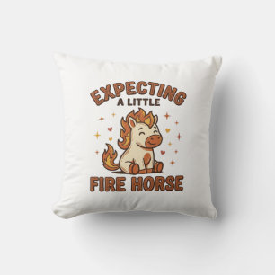 Cojín Decorativo Esperando un pequeño caballo de fuego camiseta vin