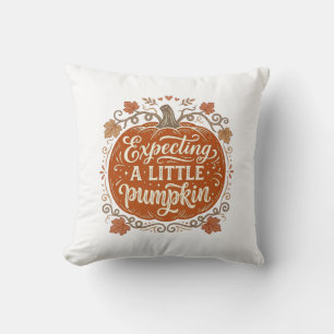 Cojín Decorativo Esperando una pequeña calabaza de otoño Camiseta d