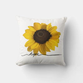 Cojín Decorativo Esperanza de pintura de girasol amarillo