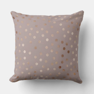 Cojín Decorativo Esperanza de Punto de Polka/ Taupe de chocolate se